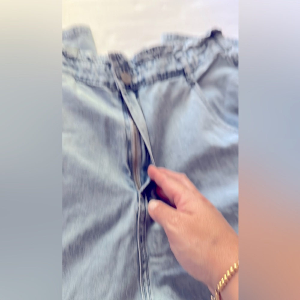 Blank NYC Women’s Paperbag Wide Leg Jean Elastic Waistband  NWT - Picture 6 of 13